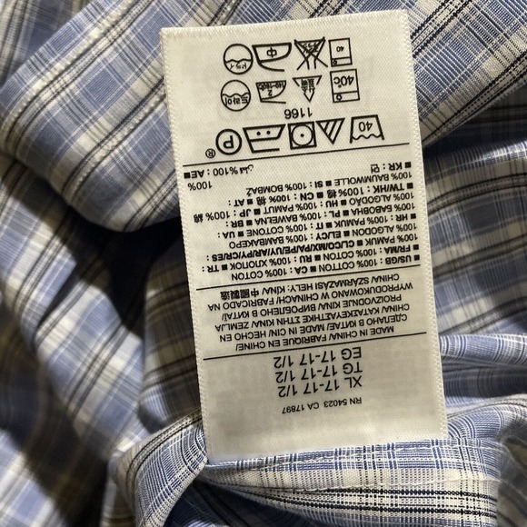 Banana Republic Men's Non Iron Taylored Slim‎ Fit Button Up Shirt Size XL - Picture 4 of 7